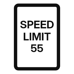 A white vertical rectangle with a black border and black legend